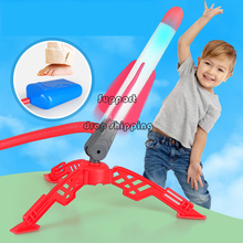 Interactive Game Air Pressed Rocket Launcher Step Pump Kid Foot Toy Bullet with LED Outdoor Light Fun Toys Sports Kids Xmas Gift 2024 - buy cheap