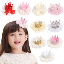 Lovely Hair Accessories Children Newborn Kids Headwear Baby Girl Flower Cute Gift Photo Props Hairpin Clip Crown Birthday Boknot 2024 - buy cheap