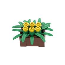 Plant Building Blocks Potted Flowers Tree Park Street View Bench Toys Children Compatible with Major Brand Model MOC Citys 2024 - buy cheap