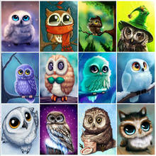 EverShine 5D Diamond Embroidery Owl Picture Of Rhinestones Mosaic Kits Diamond Painting Full Square Drill Animal Cross Stitch 2024 - buy cheap