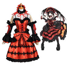 Anime data um ao vivo tokisaki kurumi cosplay traje fantasia vestido carnaval disfraces trajes de halloween para mulher S-XL 2024 - compre barato