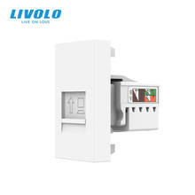 Manufacture Livolo,The Base Of  Socket /Outlet /Plug For DIY Product, 2 Gangs Computer Socket  RJ45 ,VL-C7-2C-11 2024 - купить недорого