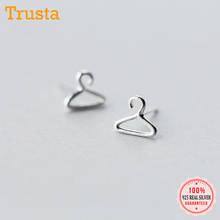 Trusta Newest 925 Sterling Silver Women's Jewelry Fashion Tiny 8mmX7mm Hangers Stud Earrings Gift for Girls Kid Lady Women DS121 2024 - buy cheap