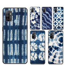 Shibori-Funda indigo para OPPO Reno 4 Pro 2 Z F7 F5 A1K A3S A15 A52 A72 A91 A83 A5 A9 A31 A53 2020 2024 - compra barato