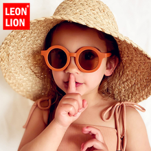 Leonlion-óculos de sol redondo infantil, 2021, óculos escuros para meninas, personalidade do bebê, anti-uv, para atacado 2024 - compre barato