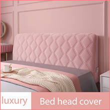 All-inclusive Luxury Quilted Bed Head Cover Thick Velvet Headboard Cover Solid Color Protection Dust Cover Bed Back Dust Cover 2024 - buy cheap