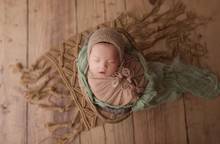Hand Dyed Burlap Blanket Newborn Photography Props Chunky Newborn Layering Blanket Photo Shoot Rustic Woven Jute Baby Nest 2024 - buy cheap