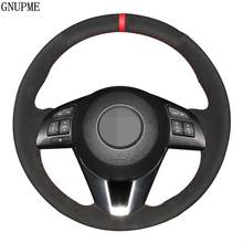 Hand-Stitched Black Suede Car Steering Wheel Cover For Mazda 3 Axela Mazda 6 Atenza Mazda 2 CX-3 CX3 CX-5 CX5 Scion 2024 - buy cheap