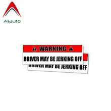 Aliauto 2 X Funny Car Stickers Warning Driver May Be Jerking Off Decal Accessories PVC for Infiniti Peugeot 308,13cm*4cm 2024 - buy cheap