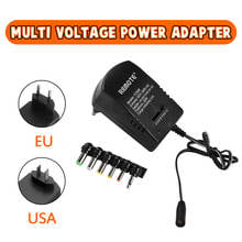 Adaptador de corriente ajustable, multivoltaje, 3v, 4,5 v, 5v, 6v, 9v, 12v CC, Cargador Universal, Cable convertidor de fuente de alimentación, 6 enchufes 2024 - compra barato