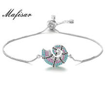 Mafisar Unique Design Gothic Geometric Charm Bracelet For Women Girl AAA+ Colourful CZ Wedding Jewelry Gift 2024 - buy cheap