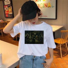 Van Gogh Famous Painting Vintage Fashion Aesthetic White T-Shirt 90s Cute Art Tee Hipster Grunge Top streetclothing 2024 - buy cheap