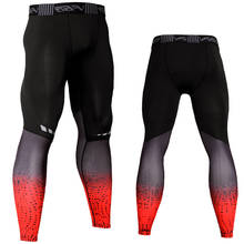 Компрессионные брюки для бега, мужские спортивные Леггинсы, спортивная одежда для фитнеса, длинные брюки, тренировочные брюки, облегающие леггинсы, мужские брюки 2024 - купить недорого