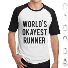 Camiseta de algodão do okayest runner, tamanho grande com agachamentos para treino de academia e exercícios de saúde 2024 - compre barato