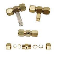 E458 Inner Diameter 9.5mm High Pressure Micro Mist Connector Brass Staight Connectors Double Spray Fittings 2024 - buy cheap