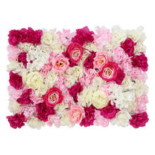 12pcs/1 lot 40*60cm Silk Rose Hydrangea Wall  Wedding Party Road Backdrop Decorative Flower Artificial Silk flower Panel 2024 - buy cheap