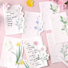 30 sheets Distant Psalm Series flower Memo Pad Cute Message Notes Decorative Notepad Note paper Memo Stationery Office Supplies 2024 - buy cheap