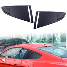 DWCX 1Pair Black Plastic Car Window Quarter Rear Louver Side Vent Scoop Cover Fit For Ford Mustang 2015 2016 2017 2018 2024 - buy cheap