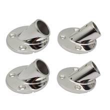 Marine Boat 45 Degree Stainless Steel 316 Bimini Round Pipe Railing Fitting 22mm 25mm Handrail Rail Mount Brackets Hardware 2024 - buy cheap