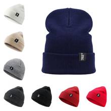 Men Women Cuffed Beanie Winter Warm Knitting Hats Wool Baggy Slouchy Beanie Hat For Snowboard Skiing Skating 2024 - buy cheap