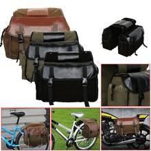 Motorbike Cycling Saddle Bag Luggage Waterproof Leather Rear Back Pack Saddlebags High Capacity Motorcycle Canvas Luggage HOT !! 2024 - buy cheap