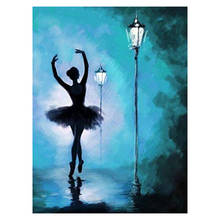 5d diy pintura diamante ponto cruz elegante ballet menina bordado mosaico ano novo decoração presente wg2108 2024 - compre barato