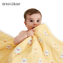 INSULAR 100% Cotton Newborn baby blanket square muslin baby swaddle blanket soft infant sleeping receiving blanket 2024 - buy cheap