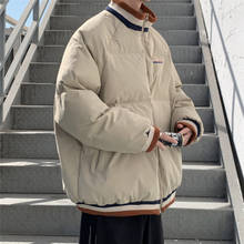YASUGUOJI Новый 2021 Утепленная зимняя куртка для мужчин с модным воротником-стойкой дутая куртка размера плюс 5xl свободные мужские куртки и пальто для мальчиков 2024 - купить недорого