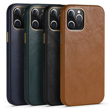 Genuine Leather Phone Case For iPhone 13 12 11Pro Max XR X XS Max 7 8 Plus 12 Mini 11Pro SE 2020 Soft Leather Solid Color Cover 2024 - buy cheap