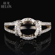 HELON-Anillo de plata de primera ley y diamante Natural para mujer, sortija, plata esterlina AU585, oro de 14 quilates, 6,5-7,25mm, piedra Natural, boda 2024 - compra barato