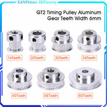 3D Printer Parts GT2 Timing Pulley 30 36 40 60 Tooth Wheel Bore 5mm 8mm Aluminum Gear Teeth Width 6mm 2GT Accessories For Reprap 2024 - buy cheap