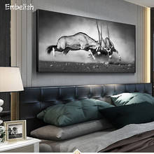 1 Pieces Modern Home Decor Wall Art Picture For Living Room Wild Animals Gemsbok Posters HD Print On Canvas Oil Painting Artwork 2024 - buy cheap