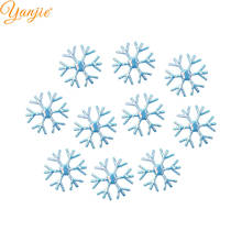 100pcs/lot Glitter Blue/White Snowflake Pads For Girls Women Hairband DIY Hair Accessories Kids Party Headwear 2024 - buy cheap