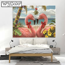 5d pintura diamante flamingo picturefull quadrado/redondo diamante bordado mosaico ponto cruz strass decoração para casa 210371 2024 - compre barato