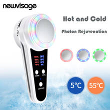 Máquina facial fresca quente frio martelo rosto massageador cuidados com a pele produto lead-in fóton rejuvenescimento rugas cryotherapy massagem corporal 2024 - compre barato