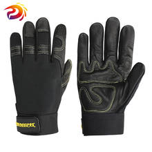 Black Work Gloves Men Gardening Motorcycle Cowhide Grain Leather Safety Working Glove Men&Women Olson Deepak 2024 - buy cheap
