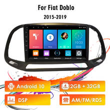 Sistema multimídia automotivo, reprodutor com android 10, tela de 9 polegadas, 2 din, wi-fi, navegação gps, rádio, para fiat doblo 2015 a 2019 2024 - compre barato