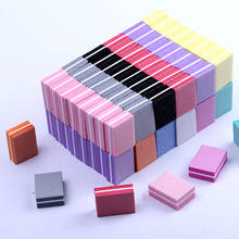 10/25/50pcs lot Double-sided Mini Nail File Blocks Colorful Sponge Nail Polish Sanding Buffer Strips Polishing Manicure Tools 2024 - купить недорого