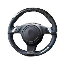 Cobertura manual para volante de carro, costura, compatível com porsche cayenne cayera 2024 - compre barato