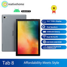 Blackview Tab 8 планшет Dual Core 4G VOLTE планшет мобильный телефон Octa Core 10,1 дюймов 4 Гб + 64 ГБ Android 10,0 Автомобильная камера заднего вида 13.0MP 6580 мАч FHD IPS 2024 - купить недорого