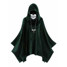 Adult Hooded Cloak Gothic Cosplay Vampire Devil Capes Unisex Halloween Party Costume Medieval Wizard Witch Fancy Punk Cloak mask 2024 - buy cheap