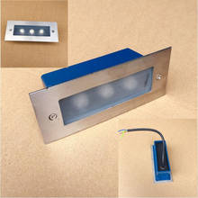 Luces de escalón LED regulables e impermeables para escaleras, AC85-265V, DC12V, 3x3W, luz subterránea, lámparas para caminos de jardín 2024 - compra barato