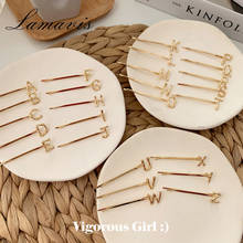 New Style Free Matching Letter Hairpin Simple Style Versatile Metal Letter One Character Hairpin Side Clip Hairdressing Female 2024 - buy cheap
