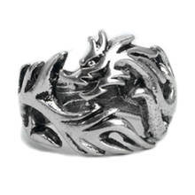 Кольцо мужское байкерское, из нержавеющей стали, с драконом, индивидуальный подарок, 2020 2024 - купить недорого