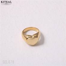 KITEAL-anillo dorado con forma de corazón para hombre y mujer, sortija con Perfume de talla grande 6 7 8, 2020 2024 - compra barato