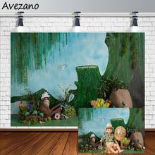 Avezano-Fondo de fotografía para estudio fotográfico, telón de 1er cumpleaños, bosque, jungla, animales salvajes, fiesta, mariposa, decoración de zona fotográfica 2024 - compra barato