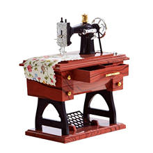 Mini máquina de coser creativa Retro, caja de música, regalo de cumpleaños, regalo para amigos y familia 2024 - compra barato