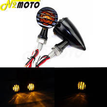 Grade retrô para motocicletas, 10mm, led 6061 cnc, alumínio, lâmpada para harley chopper cafe racer personalizado 2024 - compre barato