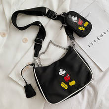 Disney-bandolera con dibujos de Mickey para mujer, bolso de hombro, para la compra, para el pecho, 2 unidades 2024 - compra barato