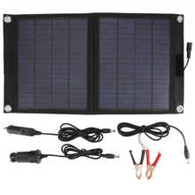 Painel solar dobrável, 12w, 18v, silício policristalino, célula, carregador de bateria de emergência para carro 2024 - compre barato